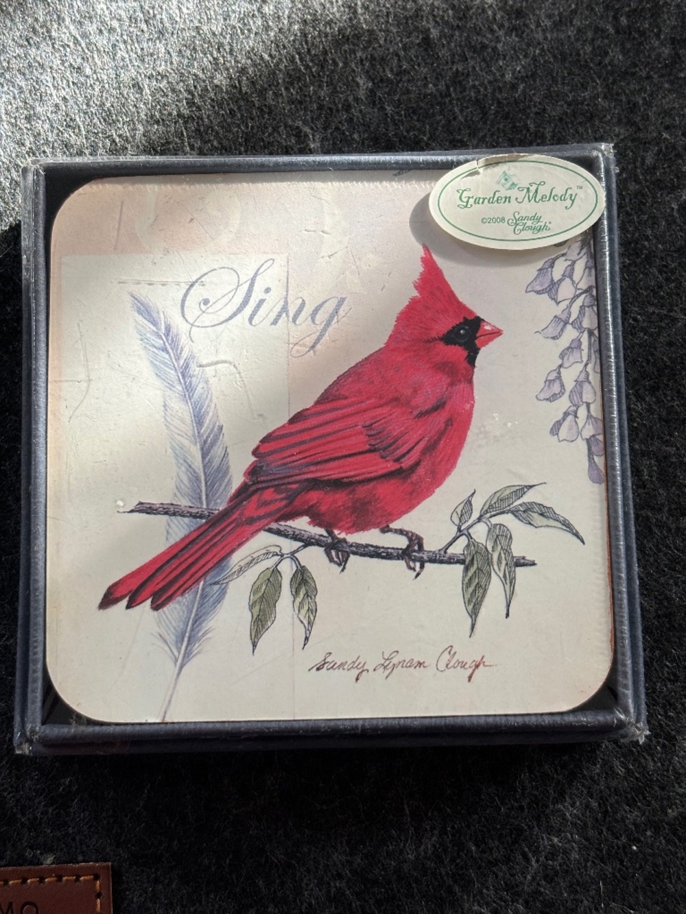 Red Cardinal Cork Coasters